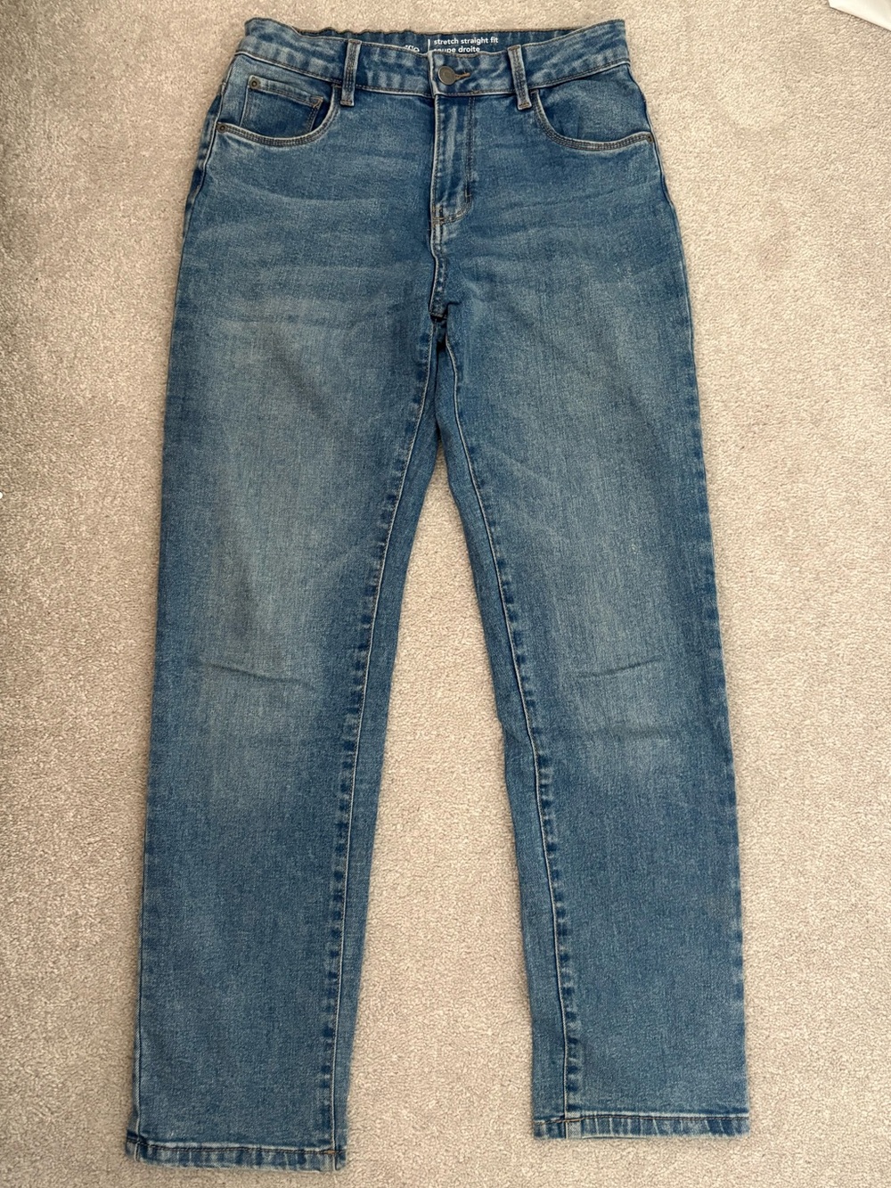 Women's Blue Straight-Leg Jeans